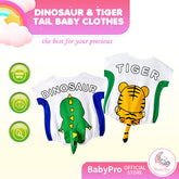 Babyproph Dinosaur and Tiger Tail Baby Onesies Romper Newborn Clothes